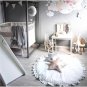 Cartoon Baby Infant Creeping Mat Playmat Soft Cotton Baby Kids Crawling Blanket  (White Ruffles)