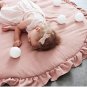 Cartoon Baby Infant Creeping Mat Playmat Soft Cotton Baby Kids Crawling Blanket (Pink Ruffles)