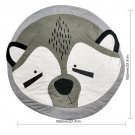 Cartoon Baby Infant Creeping Mat Playmat Soft Cotton Baby Kids Crawling Blanket  (Raccoon)