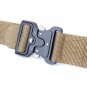 Men's Outdoor Military Training Tactical Belt Canvas Buckle Belt Web Belt  Brown