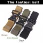 Men's Outdoor Military Training Tactical Belt Canvas Buckle Belt Web Belt  Army Green