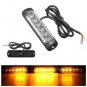 6 LED Light Bar Flash Emergency Car Vehicle Warning Strobe Yellow Amber