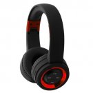 Wireless Bluetooth Headphone Head Mount Headset With Radio Microphone  Red