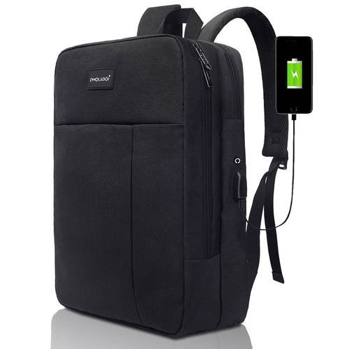 waterproof USB Charging Port and Headphone Fit Under 17-Inch Laptop Business  Black