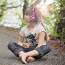 Cartoon Cat Ear Shape Headphone with Glowing Lights Wired Headband for Children