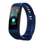 Blood Pressure/Oxygen Heart Rate Fitness Tracker Smart Bracelet Watch Y5  Dark Blue