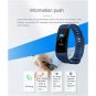 Blood Pressure/Oxygen Heart Rate Fitness Tracker Smart Bracelet Watch Y5  Dark Blue