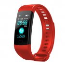 Blood Pressure/Oxygen Heart Rate Fitness Tracker Smart Bracelet Watch Y5   Red