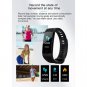 Blood Pressure/Oxygen Heart Rate Fitness Tracker Smart Bracelet Watch Y5  Black