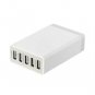 5V 8A 5 Ports USB Charger Phone Charger Adapter Charging Smartphone EU Plug  White