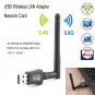 600Mbps Dual Band USB WiFi Adapter Network Card Aerial 802.11ac 5GHz 2.4GHz