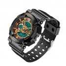 Mens LED Digital Multifunction Waterproof Sport Military Shock Watches  Gold
