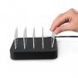 4 USB Ports Compatible Charging Station Multi Function Portable Smart Charger EU