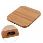 Wireless Qi Charger Square Bamboo Grain Charger For iPhoneX For iPhone8