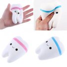 2 x New Squishy Cute Adorable Teeth Soft Slow Rising Jumbo Squeeze Cell Phone Strap