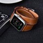 Genuine Leather Replace Wrist Strap Watchband With Adapters For Apple Watch iWatch 38mm  Brown