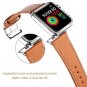 Genuine Leather Replace Wrist Strap Watchband With Adapters For Apple Watch iWatch 38mm  Brown