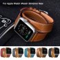 Genuine Leather Replace Wrist Strap Watchband With Adapters For Apple Watch iWatch 38mm  Gray