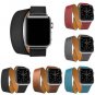 Genuine Leather Replace Wrist Strap Watchband With Adapters For Apple Watch iWatch 42mm Gray