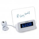 Electric Clock Alarm Clock Memo Board Backlight Fashionable For Home Silent  Blue