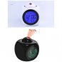 Digital Alarm Clock Multifunction With Voice Talking LED Projection Temperature  Black