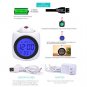 Digital Alarm Clock Multifunction With Voice Talking LED Projection Temperature White