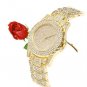 Luxury Design Full of Shiny Rhinestone Quartz Movement Wrist Watches Woman