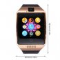 Bluetooth Touch Screen Q18 Smart Watch For Android mobiles iPhone X 8 Sim Card Gold