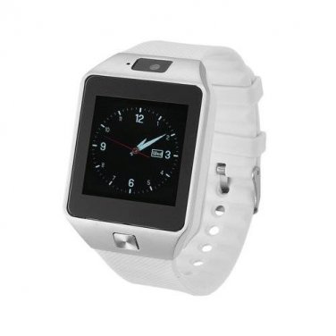 white smart watch with camera