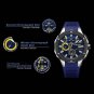 MEGIR 2053G Silicone Strap Men Watch Chronograph Waterproof Sport Quartz Watch  Blue