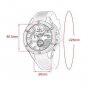 MEGIR 2053G Silicone Strap Men Watch Chronograph Waterproof Sport Quartz Watch  Blue