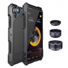 For iPhone X Waterproof +3 Camera Lens Shockproof Metal Case Back Cover