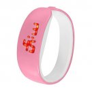 LED Wrist Watch Bracelet Fashion Plating Women/Men Silicone Sport Digital Watch  Pink