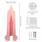 Kids Baby Bedcover Bed Canopy Mosquito Net Tent Chiffon Curtain Bedding Dome Pink