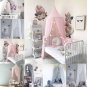 Kids Baby Bedcover Bed Canopy Mosquito Net Tent Chiffon Curtain Bedding Dome Pink