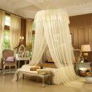Romantic Hung Dome Mosquito Net Princess Round Canopy Netting Curtain For Bedding Yellow