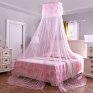 Round Lace Curtain Dome Bed Canopy Netting Princess Mosquito Net For Girls Pink