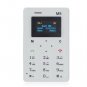Smallest Cell Phone Credit Card Size Micro SIM Unlocked GSM Mini Mobile Phone White