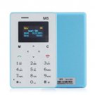 Smallest Cell Phone Credit Card Size Micro SIM Unlocked GSM Mini Mobile Phone Blue