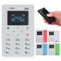 Smallest Cell Phone Credit Card Size Micro SIM Unlocked GSM Mini Mobile Phone Blue