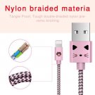 Nylon Braided Fast Lighting Charging Cable USB Data Sync Cord for iPhone iPad  (cat)