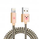 Nylon Braided Fast Lighting Charging Cable USB Data Sync Cord for iPhone iPad  (bear)