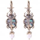 New Retro alloy star Insect skull pearl earrings rare jewelry