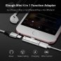 Dual Lightning Headphone Audio & Charge Adapter Splitter For iPhone Silver