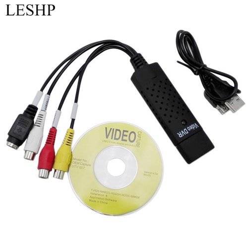 Black USB 2.0 Video Capture Card Converter PC Adapter TV Audio DVD DVR VHS