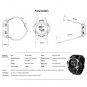 F6 Sports Smart Watch IP68 Waterproof Bluetooth Heart Rate Running GPS Silver