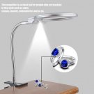 LED-illuminated Clip-on Desk Metal Hose Magnifier Magnifying Glass Loupe