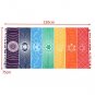 150x75cm Yoga Mat Rainbow 7 Colors Stripes Beach Towel Blanket Travel Shawl