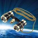 Black Binoculars Opera Theatre 3X25 Glasses Telescope Optics With Chain