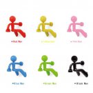6Pcs Creative Acrylic Wall Climbing Key Holder Magnetic Hook Hanger Rack